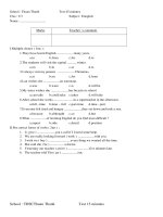 kiem tra tieng anh 6 tuan 13