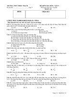 Đề kiểm tra lí 9 (hot)8mã có đáp án