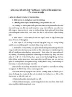 MỐI QUAN HỆ GIỮA THỊ TRƯỜNG VÀ CHIẾN LƯỢC MARKETING CỦA DOANH NGHIỆP