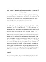 Đề tài “ Vài nét về năng suất và chất lượng doanh nghiệp Việt Nam trong tiến trình hội nhập “