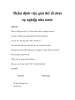 Thẩm định việc giải thể tổ chức sự nghiệp nhà nước