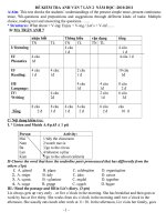 Bài KT N. 2 TA 7 có đáp án,ma trận...