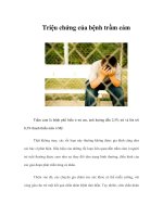 Triệu chứng của bệnh trầm cảm