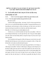 NHỮNG VẤN ĐỀ LÝ LUẬN CƠ BẢN VỀ  KẾ TOÁN NGUYÊN VẬT LIỆU TRONG DOANH NGHIỆP SẢN XUẤT