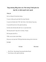 Tặng thưởng Bằng khen của Thủ tướng Chính phủ cho tập thể, cá nhân người nước ngoài