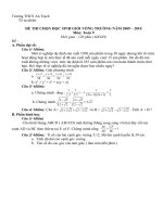 Đề thi tham khảo Tón 9