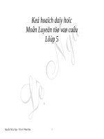 Kế hoạch dạy LT&C