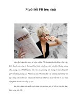 Mười lỗi PR lớn nhất