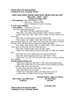 Báo cáo tháng NH 2010-2011