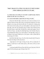 THỰC TRẠNG CỦA CÔNG TÁC QUẢN LÝ CHẤT LƯỢNG CÔNG TRÌNH TẠI CÔNG TY TÂY HỒ