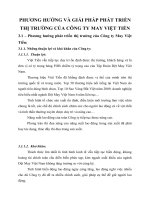 PHƯƠNG HƯỚNG VÀ GIẢI PHÁP PHÁT TRIỂN THỊ TRƯỜNG CỦA CÔNG TY MAY VIỆT TIẾN