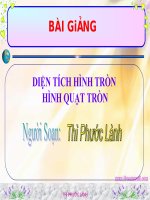 DIỆN TÍCH HÌNH TRÒN