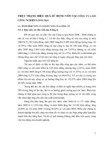 THỰC TRẠNG HIỆU QUẢ SỬ DỤNG VỐN TẠI CÔNG TY LÂM CÔNG NGHIỆP LONG ĐẠI