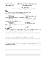 Đề KT cuối kỳ I - 2010-2011