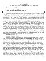 BÀI PHÁT BIỂU CỦA GV NGÀY 20/11