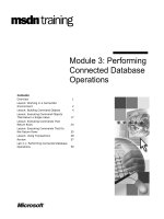 Module 3: Performing Connected Database Operations