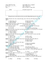 15p Hình 8, kì I, có ma trận