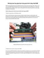 Những mẹo hay giúp bạn trong quá trình nâng cấp RAM