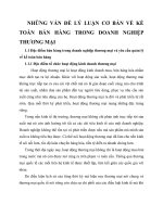 NHỮNG VẤN ĐỀ LÝ LUẬN CƠ BẢN VỀ KẾ TOÁN BÁN HÀNG TRONG DOANH NGHIỆP THƯƠNG MẠI