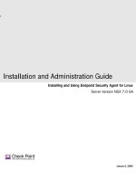 Installing and Using Endpoint Security Agent for Linux Server Version NGX 7.0 GA