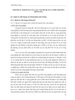 NỘI DUNG CỦA CÁC VẤN ĐỀ QUẢN LÝ MÔI TRƯỜNG QUỐC GIA