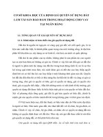 CƠ SỞ KHOA HỌC CỦA ĐỊNH GIÁ QUYỀN SỬ DỤNG ĐẤT LÀM TÀI SẢN BẢO ĐẢM TRONG HOẠT ĐỘNG CHO VAY