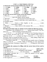 Bài tập thực hành Tiếng anh 9