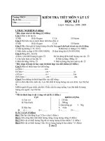 Kiểm tra 1tiết môn vật lý 6-HKI