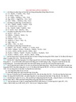 BÀI TẬP HÓA  TRỌNG  TÂM CHƯƠNG 4 LỚP 10