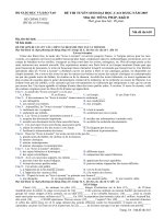 Đề Thi Tiếng Pháp 618 khối D năm 2007