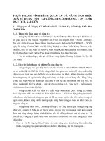 THỰC TRẠNG TÌNH HÌNH QUẢN LÝ VÀ NÂNG CAO HIỆU QUẢ SỬ DỤNG VỐN TẠI CÔNG TY CỔ PHẦN SX – DV –XNK RAU QUẢ SÀI GÒN