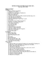 Kế hoạch ôn tập kì 1 toán 6