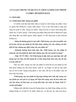 LÝ LUẬN CHUNG VỀ QUẢN LÝ CHẤT LƯỢNG SẢN PHẨM VÀ BIỂU ĐỒ KIỂM SOÁT