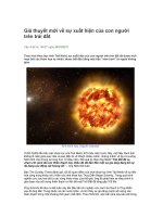 Giả thiết mới về sự xuất hiện của con người trên Trái Đất