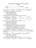 kiểm tra 1 tiết hóa 11 tháng 9