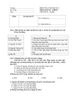 Đề kiểm tra Học kì I_Lịch sử lớp 5_1