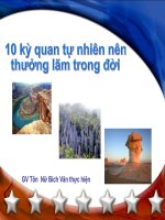 10 kỳ quan thiên nhiên nên thường lãm trong đời