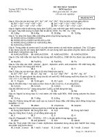 Đề mẫu thi HKI Hóa 12 số 3