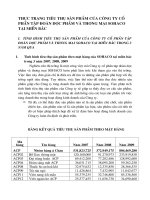 THỰC TRẠNG TIÊU THỤ SẢN PHẨM CỦA CÔNG TY CỔ PHẦN TẬP ĐOÀN DƯỢC PHẨM VÀ THƯƠNG MẠI SOHACO TẠI MIỀN BẮC