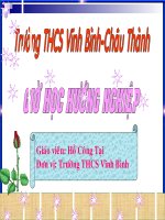 bài giảng hướng nghiệp