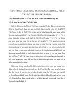 THỰC TRẠNG HOẠT ĐỘNG TÍN DỤNG NGẮN HẠN TẠI NHNO VÀ PTNT CHI  NHÁNH LÁNG HẠ