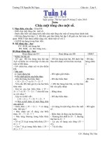 Giáo án tuần 14 lớp 3 có soạn HS KT