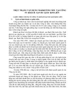 THỰC TRẠNG VẬN DỤNG MARKETING MIX  TẠI CÔNG TY KHÁCH  SẠN DU LỊCH  KIM LIÊN