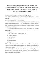 THỰC TRẠNG VẬN DỤNG THỦ TỤC PHÂN TÍCH VỚI KIỂM TỐN KHOẢN MỤC DOANH THU TRONG KIỂM TỐN BÁO CÁO TÀI CHÍNH TẠI CÔNG TY TNHH ERNST & YOUNG VIỆT NAM THỰC HIỆN