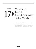 Vocabulary list 14 - More Commonly Tested Words