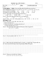 Kiểm tra 1 tiết toán 6 tiết 39