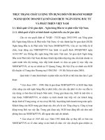 THỰC TRẠNG CHẤT LƯỢNG TÍN DỤNG ĐỐI VỚI DOANH NGHIỆP NGOÀI QUỐC DOANH TẠI SỞ GIAO DỊCH  NGÂN HÀNG ĐẦU TƯ VÀ PHÁT TRIỂN VIỆT NAM