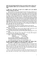 MỘT SỐ GIẢI PHÁP NHẰM NÂNG CAO CHẤT LƯỢNG CÔNG TÁC HOẠCH ĐỊNH CHIẾN LƯỢC SẢN PHẨM Ở CÔNG TY CƠ KHÍ HÀ NỘI.