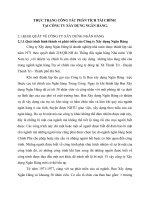 THỰC TRẠNG CÔNG TÁC PHÂN TÍCH TÀI CHÍNH