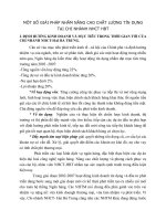 MỘT SỐ GIẢI PHÁP NHẰM NÂNG CAO CHẤT LƯỢNG TÍN DỤNG TẠI CHI NHÁNH NHCT HBT